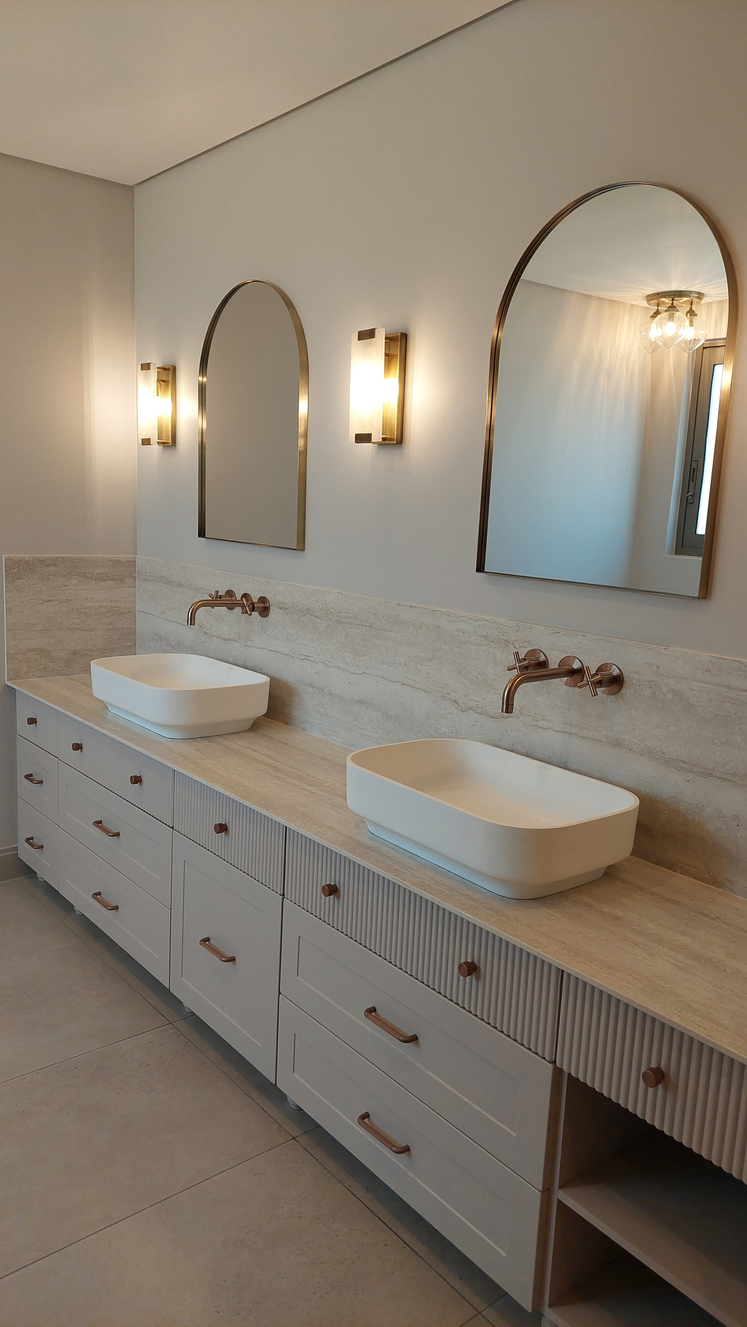 Bathroom cabinet installation
